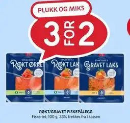 Rema 1000 RØKT/GRAVET FISKEPÅLEGG tilbud
