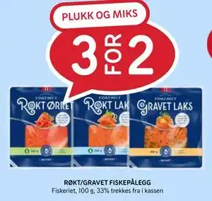 Rema 1000 RØKT/GRAVET FISKEPÅLEGG tilbud