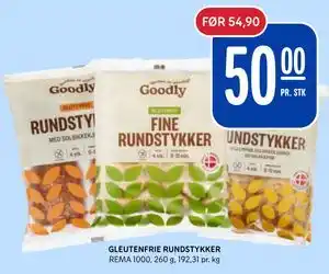 Rema 1000 GLEUTENFRIE RUNDSTYKKER tilbud