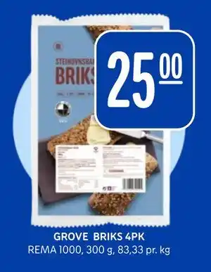 Rema 1000 GROVE BRIKS 4PK tilbud