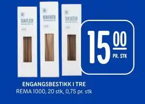 Rema 1000 ENGANGSBESTIKK I TRE tilbud