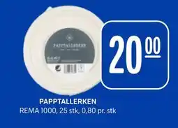 Rema 1000 PAPPTALLERKEN tilbud