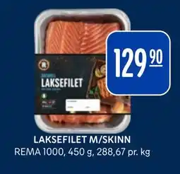 Rema 1000 LAKSEFILET M/SKINN tilbud