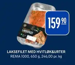 Rema 1000 LAKSEFILET MED HVITLØK&URTER tilbud