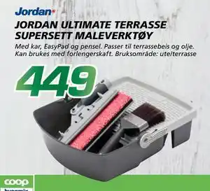 Coop Byggmix JORDAN ULTIMATE TERRASSE SUPERSETT MALEVERKTØY tilbud