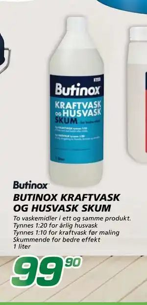 Coop Byggmix BUTINOX KRAFTVASK OG HUSVASK SKUM tilbud