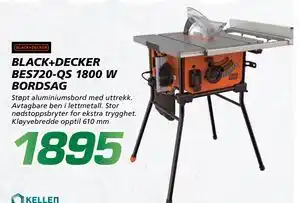 Coop Byggmix BLACK+DECKER BES720-QS 1800 W BORDSAG tilbud