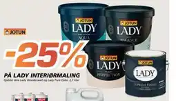 Coop Byggmix 25% PÅ LADY INTERIØRMALING tilbud