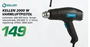 Coop Byggmix KELLEN 2000 W VARMLUFTPISTOL tilbud