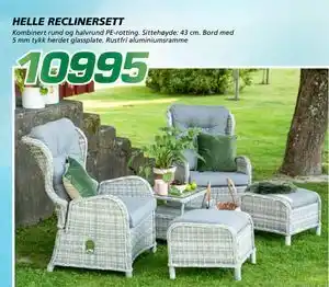 Coop Byggmix HELLE RECLINERSETT tilbud