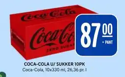 Rema 1000 COCA-COLA U/ SUKKER 10PK tilbud