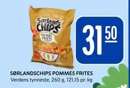 Rema 1000 SØRLANDSCHIPS POMMES FRITES tilbud