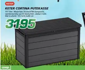 Coop Byggmix KETER CORTINA PUTEKASSE tilbud