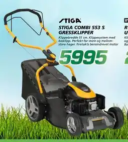 Coop Byggmix STIGA COMBI 553 S GRESSKLIPPER tilbud