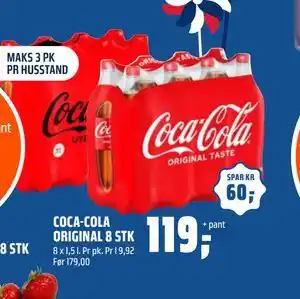 Coop Obs COCA-COLA ORIGINAL 8 STK tilbud