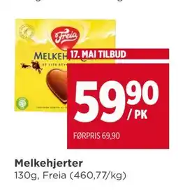 Meny Melkehjerter tilbud
