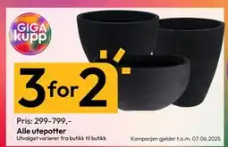 Gigaboks Alle utepotter tilbud