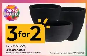 Gigaboks Alle utepotter tilbud