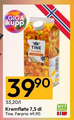 Gigaboks Kremfløte 7,5 dl tilbud