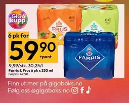 Gigaboks Farris & Frus 6 pk x 330 ml tilbud