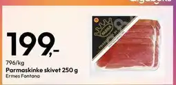 Gigaboks Parmaskinke skivet 250 g tilbud
