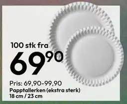 Gigaboks Papptallerken (ekstra sterk) 18 cm / 23 cm tilbud