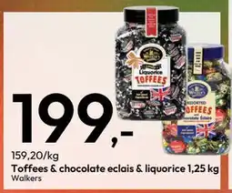 Gigaboks Toffees & chocolate eclais & liquorice 1,25 kg tilbud