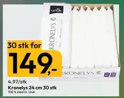 Gigaboks Kronelys 24 cm 30 stk tilbud