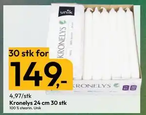 Gigaboks Kronelys 24 cm 30 stk tilbud