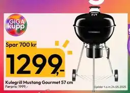 Gigaboks Kulegrill Mustang Gourmet 57 cm tilbud