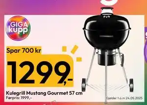 Gigaboks Kulegrill Mustang Gourmet 57 cm tilbud