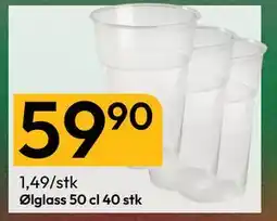 Gigaboks Ølglass 50 cl 40 stk tilbud