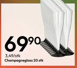 Gigaboks Champagneglass 20 stk tilbud
