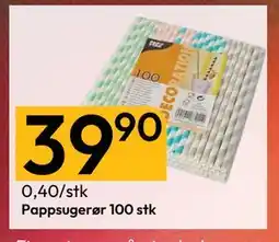 Gigaboks Pappsugerør 100 stk tilbud