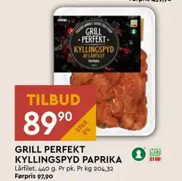 Coop Mega GRILL PERFEKT KYLLINGSPYD PAPRIKA tilbud