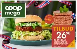 Coop Mega COOP MEGAS STEAKBURGER tilbud