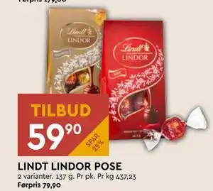 Coop Mega LINDT LINDOR POSE tilbud