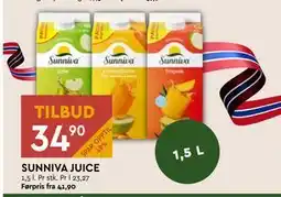 Coop Mega SUNNIVA JUICE tilbud
