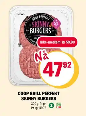 Coop Extra COOP GRILL PERFEKT SKINNY BURGERS tilbud
