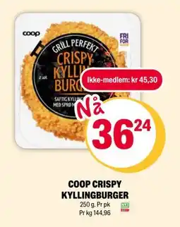 Coop Extra COOP CRISPY KYLLINGBURGER tilbud