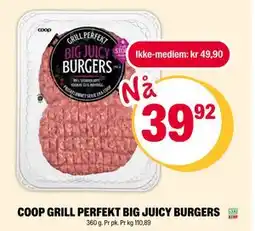 Coop Extra COOP GRILL PERFEKT BIG JUICY BURGERS tilbud