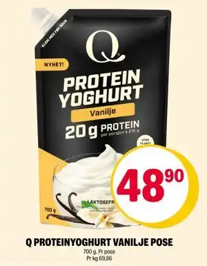 Coop Extra Q PROTEINYOGHURT VANILJE POSE tilbud