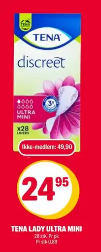 Coop Extra TENA LADY ULTRA MINI tilbud