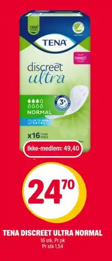 Coop Extra TENA DISCREET ULTRA NORMAL tilbud