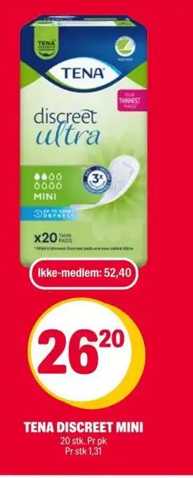 Coop Extra TENA DISCREET MINI tilbud