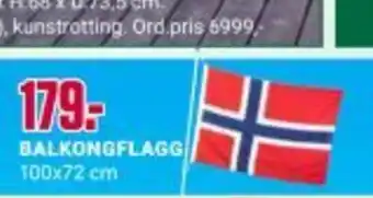 Europris BALKONGFLAGG tilbud