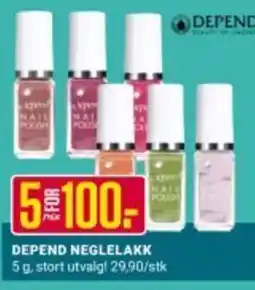 Europris DEPEND NEGLELAKK tilbud