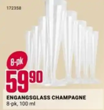 Europris ENGANGSGLASS CHAMPAGNE tilbud