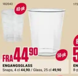 Europris ENGANGSGLASS tilbud