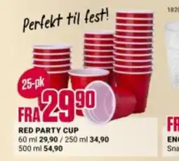 Europris RED PARTY CUP tilbud